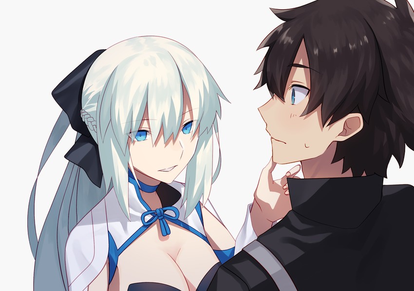 fujimaru ritsuka and morgan le fay (fate and 1 more) drawn by emoemon
