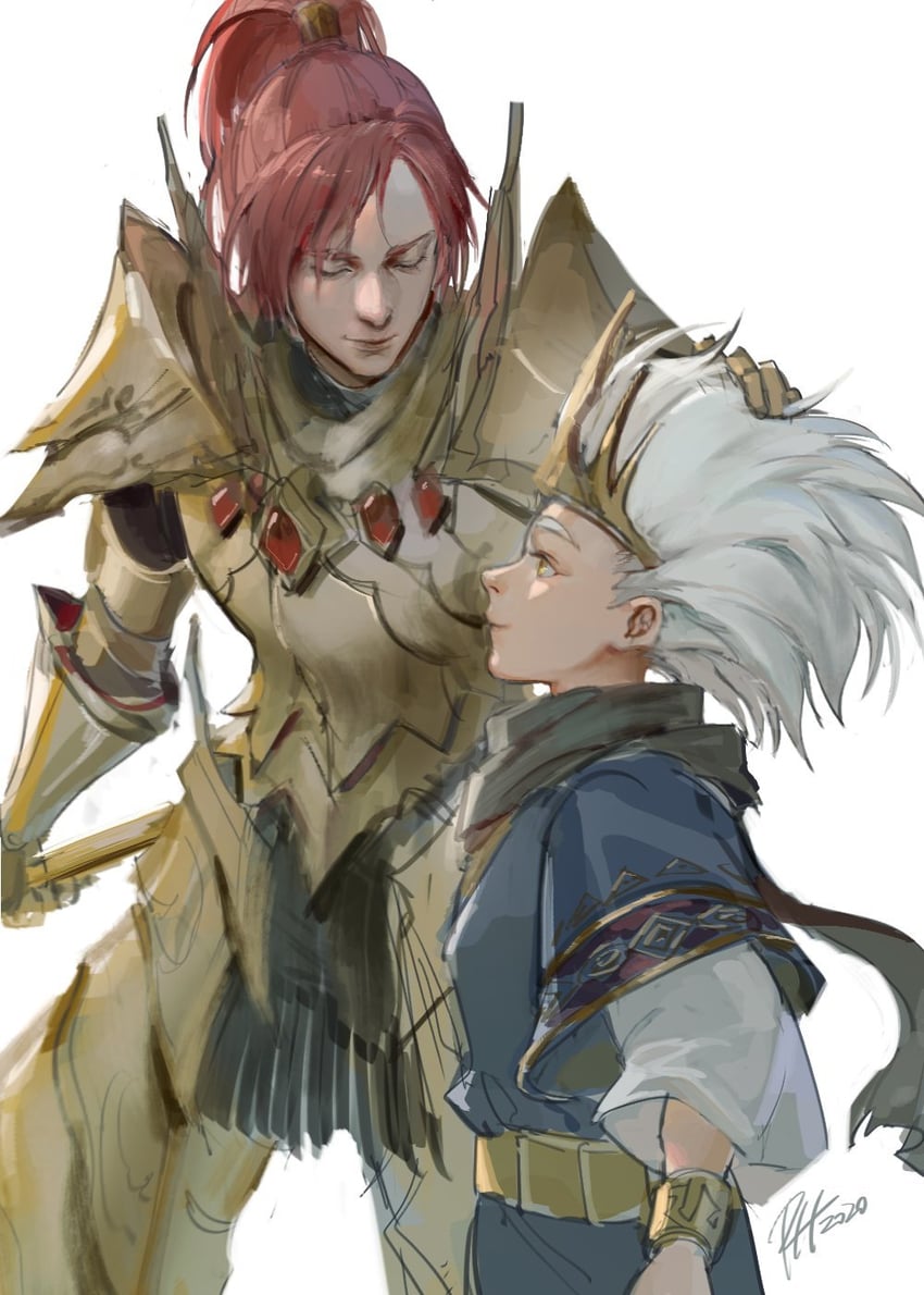 nameless king and dragon slayer ornstein (dark souls and 1 more) drawn by cn_phoebe