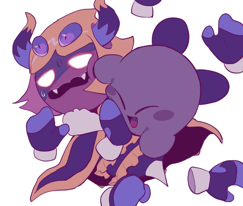 shadow kirby and dark taranza (kirby and 1 more) drawn by roku_(suzusuzu65972012)
