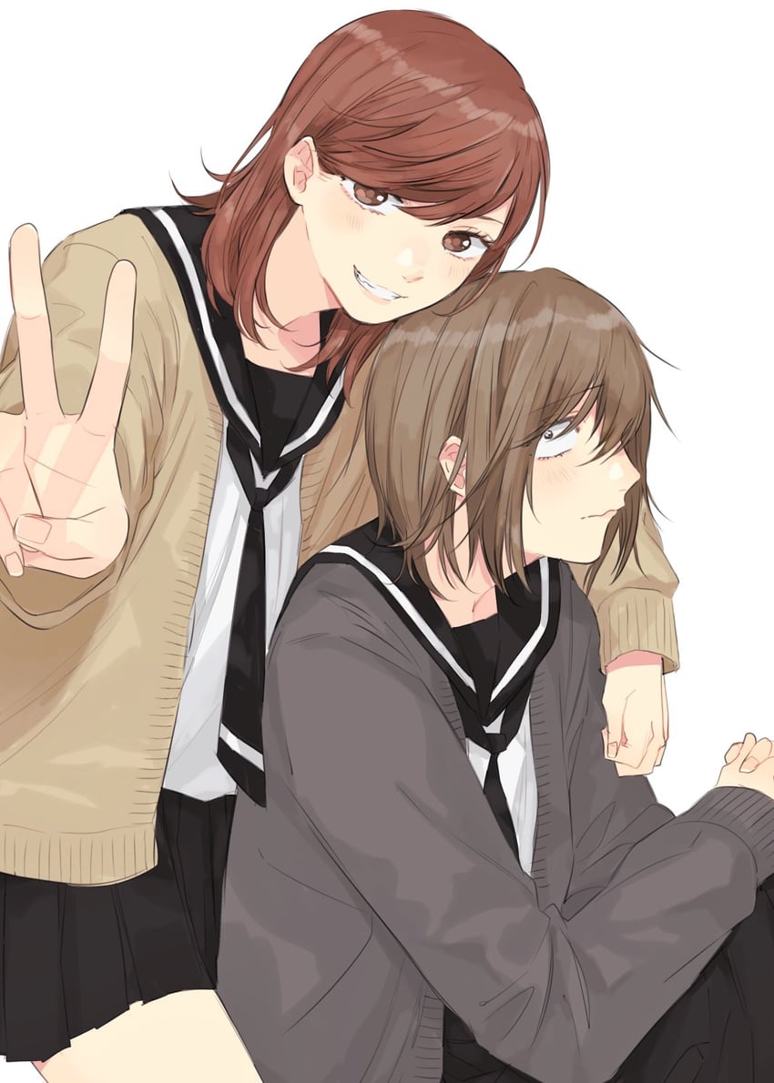 asano minato and sugawa hibiki (hello melancholic!) drawn by oosawa_yayoi