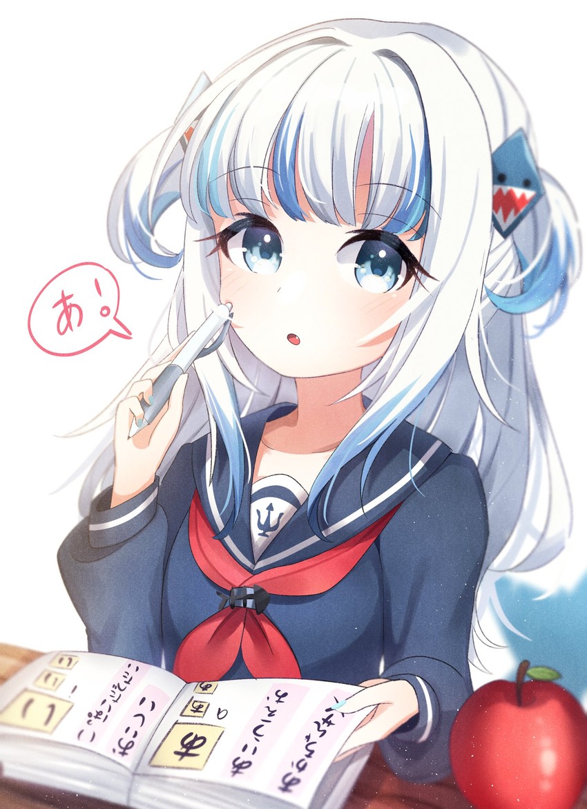 gawr gura (hololive and 1 more) drawn by ametama_(runarunaruta5656)