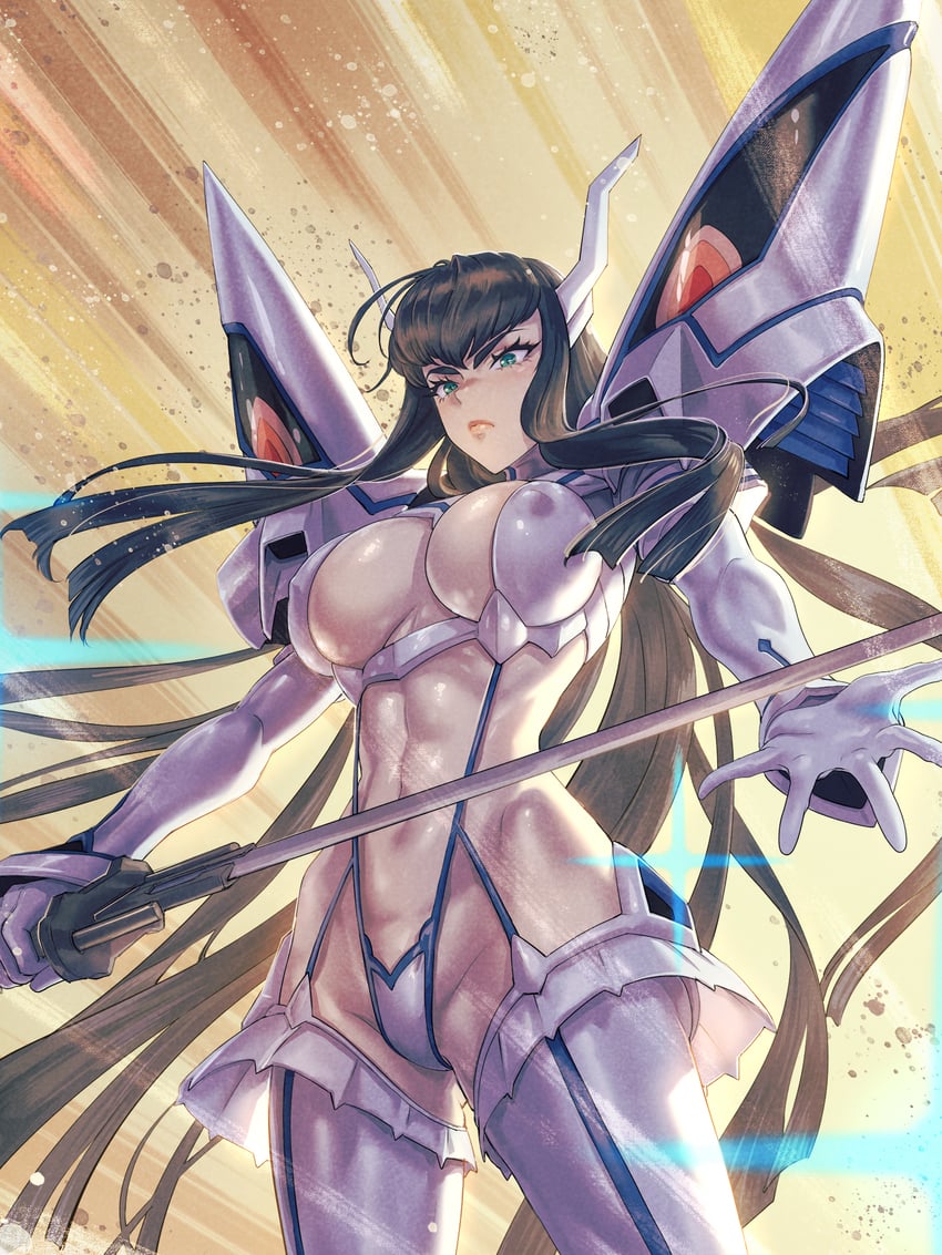 kiryuuin satsuki and junketsu (kill la kill) drawn by fujii_eishun