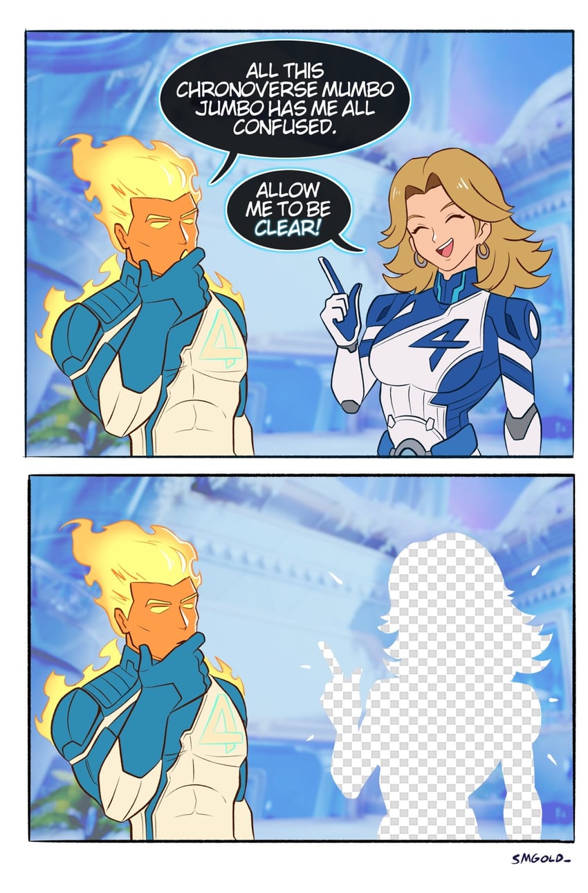 sue storm and johnny storm (marvel and 2 more) drawn by smgold