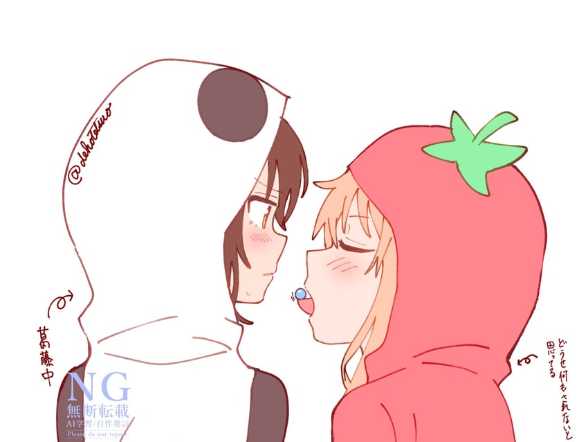 toshinou kyouko and funami yui (yuruyuri) drawn by sankatetsu_flat