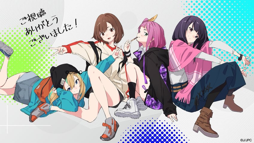 yamanouchi kano, kouzuki mahiru, watase kiui, and takanashi kim anouk mei (yoru no kurage wa oyogenai) drawn by popman3580