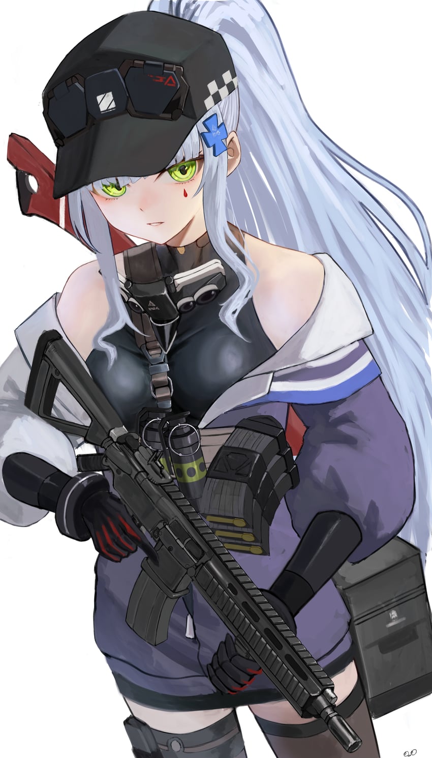 hk416 and klukai (girls' frontline and 1 more) drawn by zen.nico
