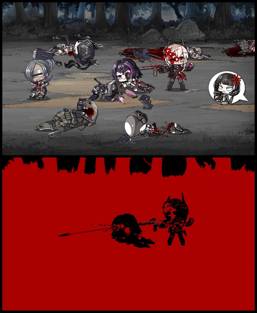 m4 sopmod ii, ro635, dinergate, jaeger, vespid, and 4 more (girls' frontline) drawn by the_mad_mimic