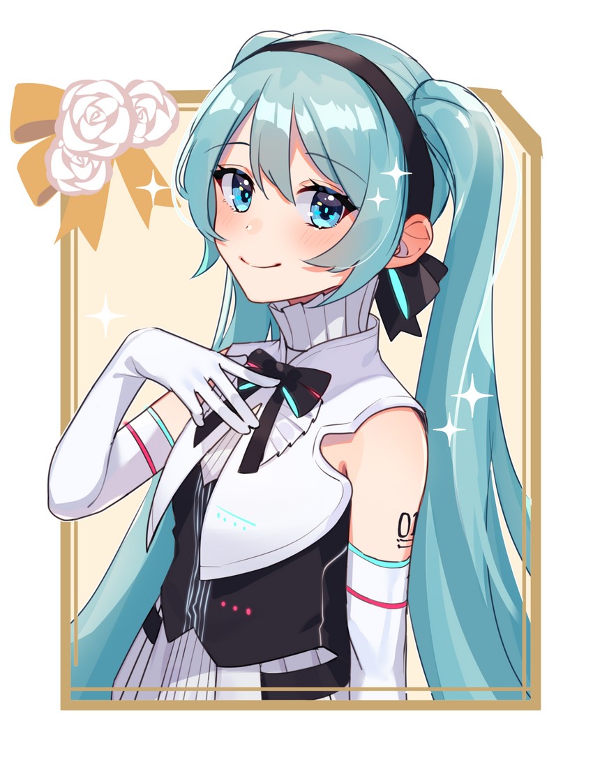 hatsune miku (vocaloid and 1 more) drawn by peta_(snc7)