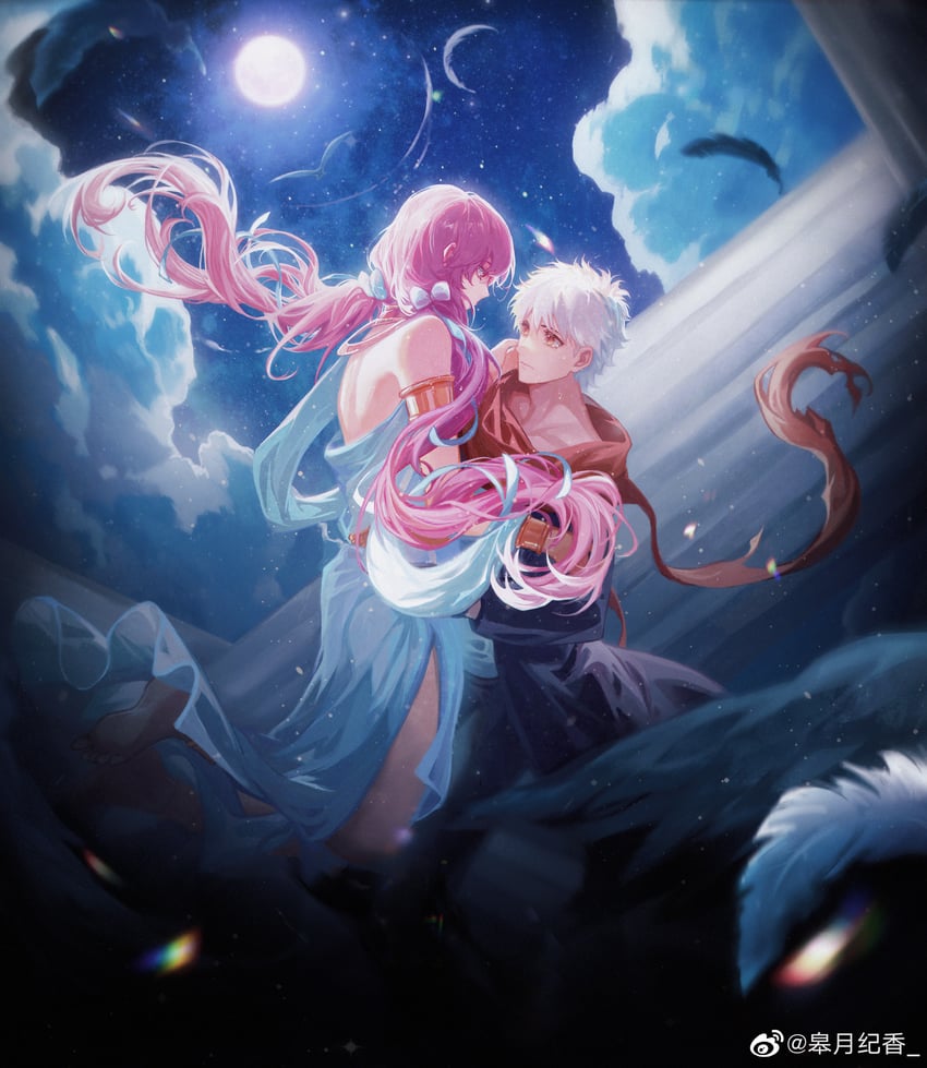 emiya shirou and momomiya shizuku (original and 2 more)