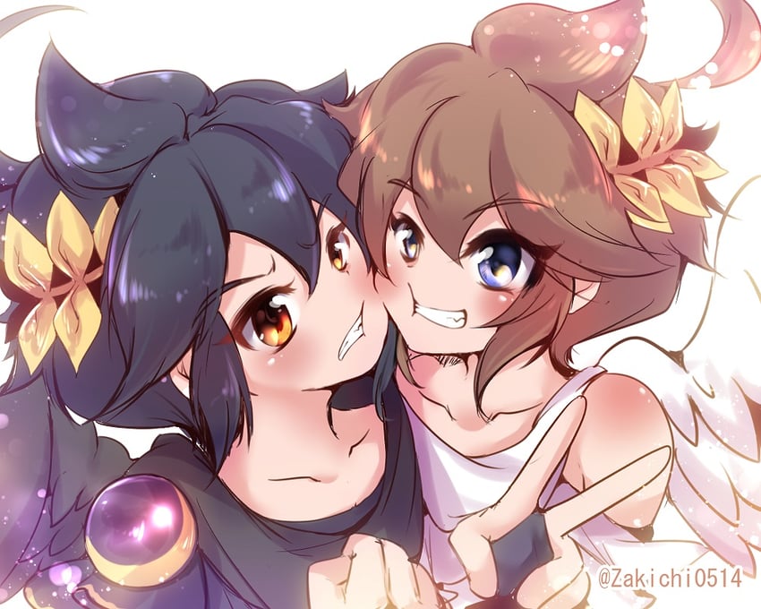 pit and dark pit (kid icarus and 1 more) drawn by zakichi0514