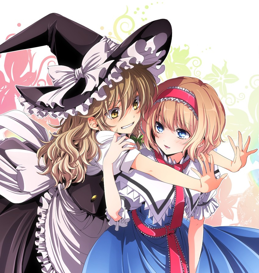 kirisame marisa and alice margatroid (touhou) drawn by youko_(santarose)