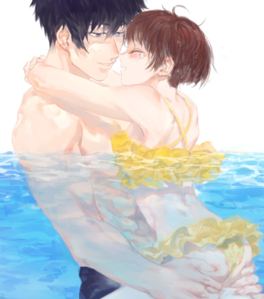 tsunemori akane and kougami shin'ya (psycho-pass) drawn by tuta