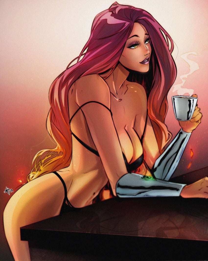 starfire (dc comics and 1 more) drawn by oliussart