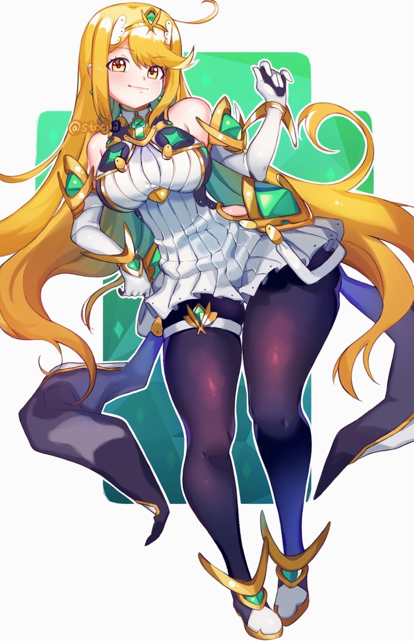 mythra (xenoblade chronicles and 2 more) drawn by yagi_(kyuhyun)