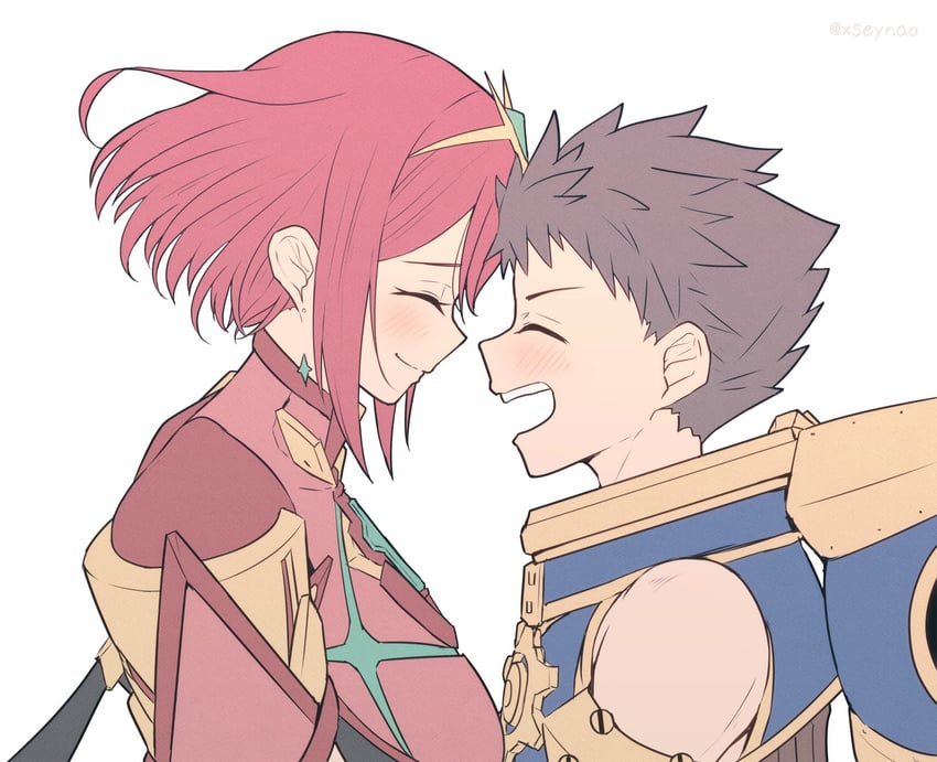 pyra and rex (xenoblade chronicles and 1 more) drawn by mochimochi_(xseynao)