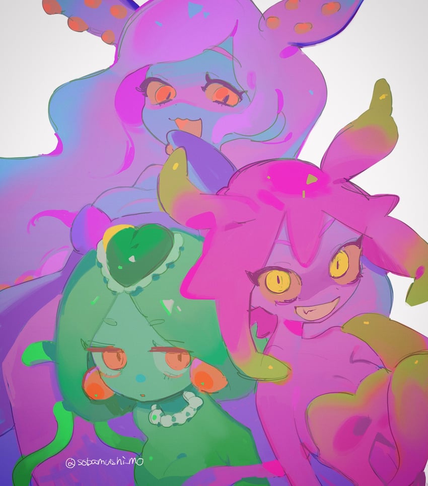 medusa, marina, and molly (omori) drawn by sobamushi_mo