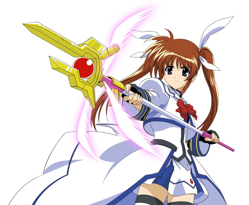 takamachi nanoha and raising heart (lyrical nanoha and 1 more)