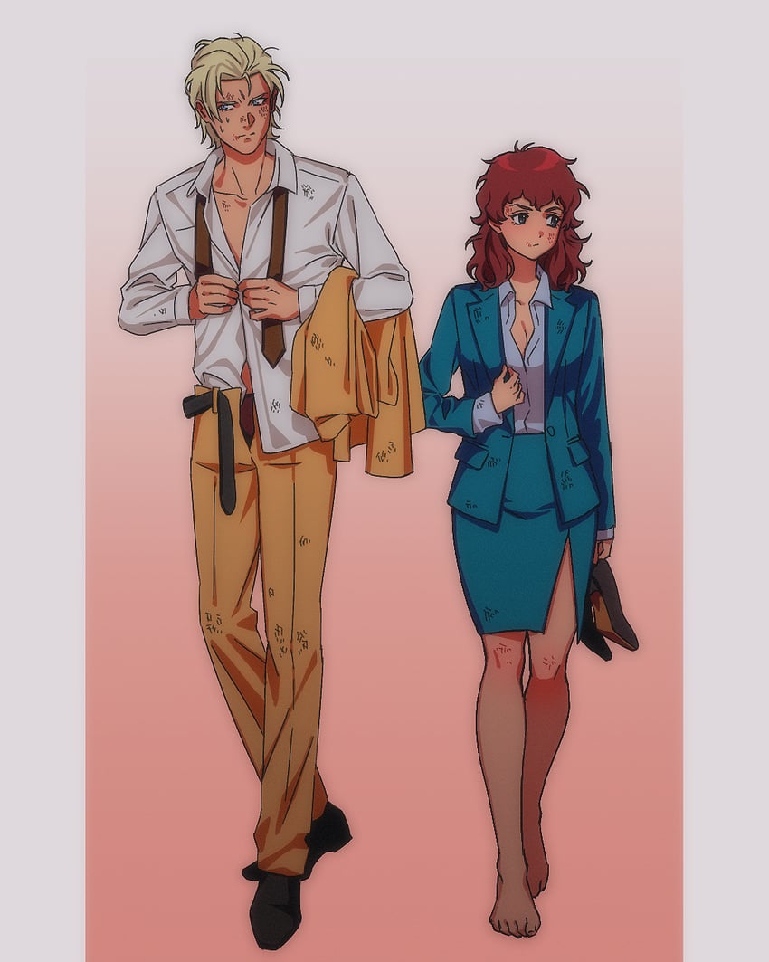 char aznable and amuro ray (gundam and 1 more) drawn by yy0880yy