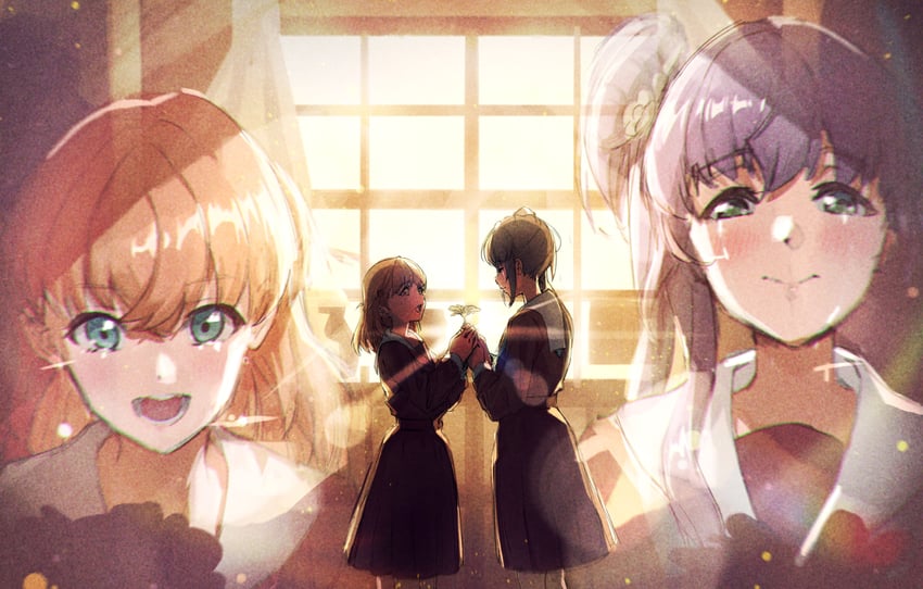 hinoshita kaho and otomune kozue (love live! and 1 more) drawn by moshi_(0364p)