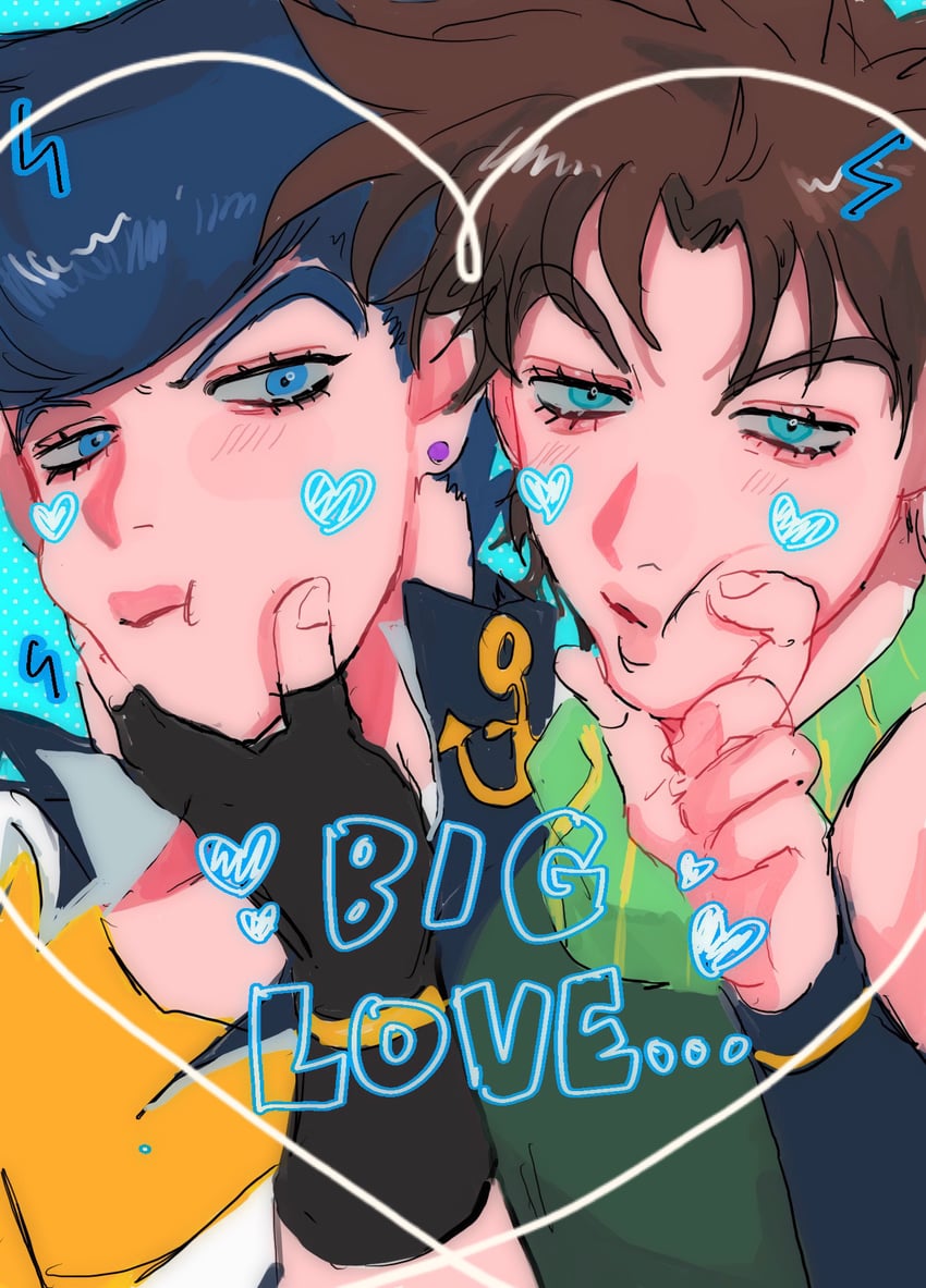 joseph joestar and higashikata josuke (jojo no kimyou na bouken and 2 more) drawn by matubaru_chan