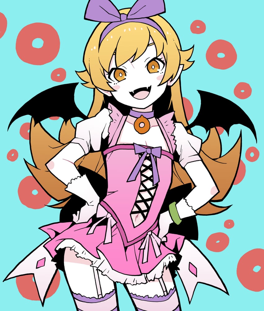 oshino shinobu (mahou shoujo madoka magica and 2 more) drawn by akableak