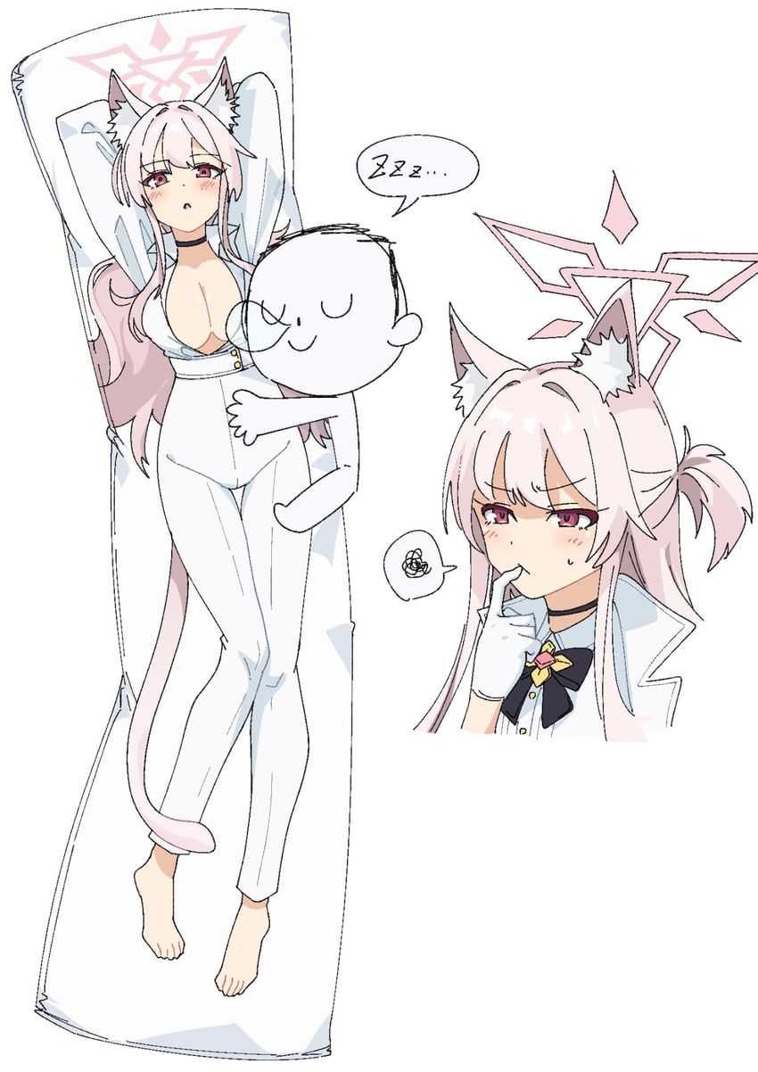 sensei, doodle sensei, and akira (blue archive) drawn by momomatang