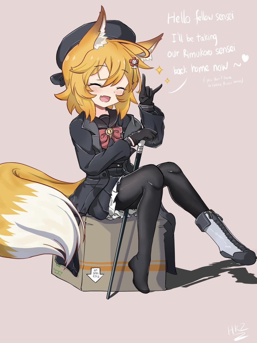 professor niyaniya and senko (blue archive and 1 more) drawn by hellkids2