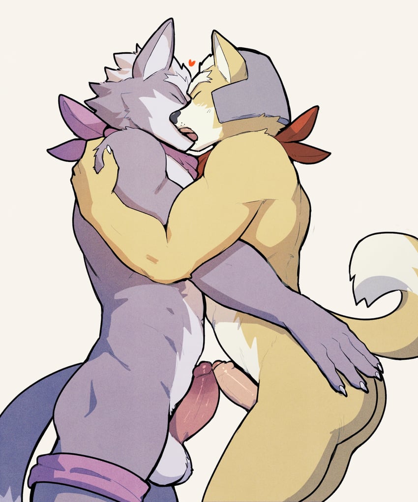 fox mccloud and wolf o'donnell (star fox) drawn by jrjresq