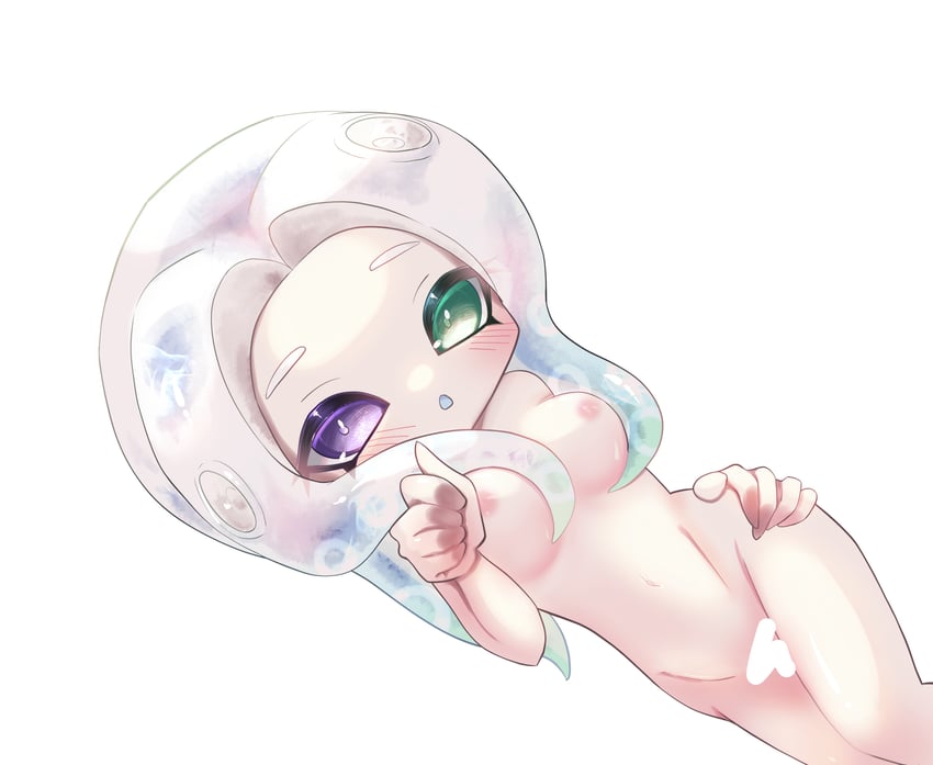octoling player character and octoling girl (splatoon and 1 more) drawn by akasiyukina_(zrrk4482)