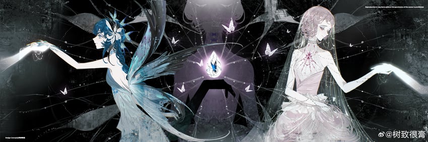 sapphire dreaming, lightweaving kiss, evangelos, and nephiliet (nikki and 1 more) drawn by ltsandtree