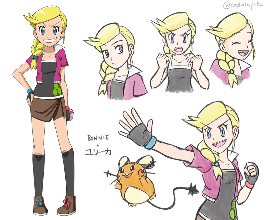 dedenne and bonnie (pokemon and 1 more) drawn by captainpiika