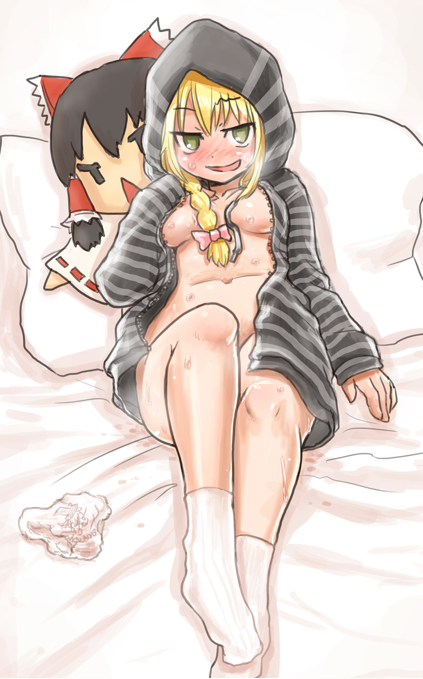hakurei reimu, kirisame marisa, uzuki, and sakenomi (touhou and 1 more) drawn by otemoto_(baaaaloooo)