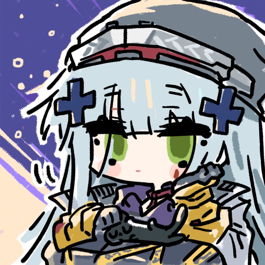 hk416 and clukay (girls' frontline and 1 more) drawn by cui_pi_zha_xia_qiu