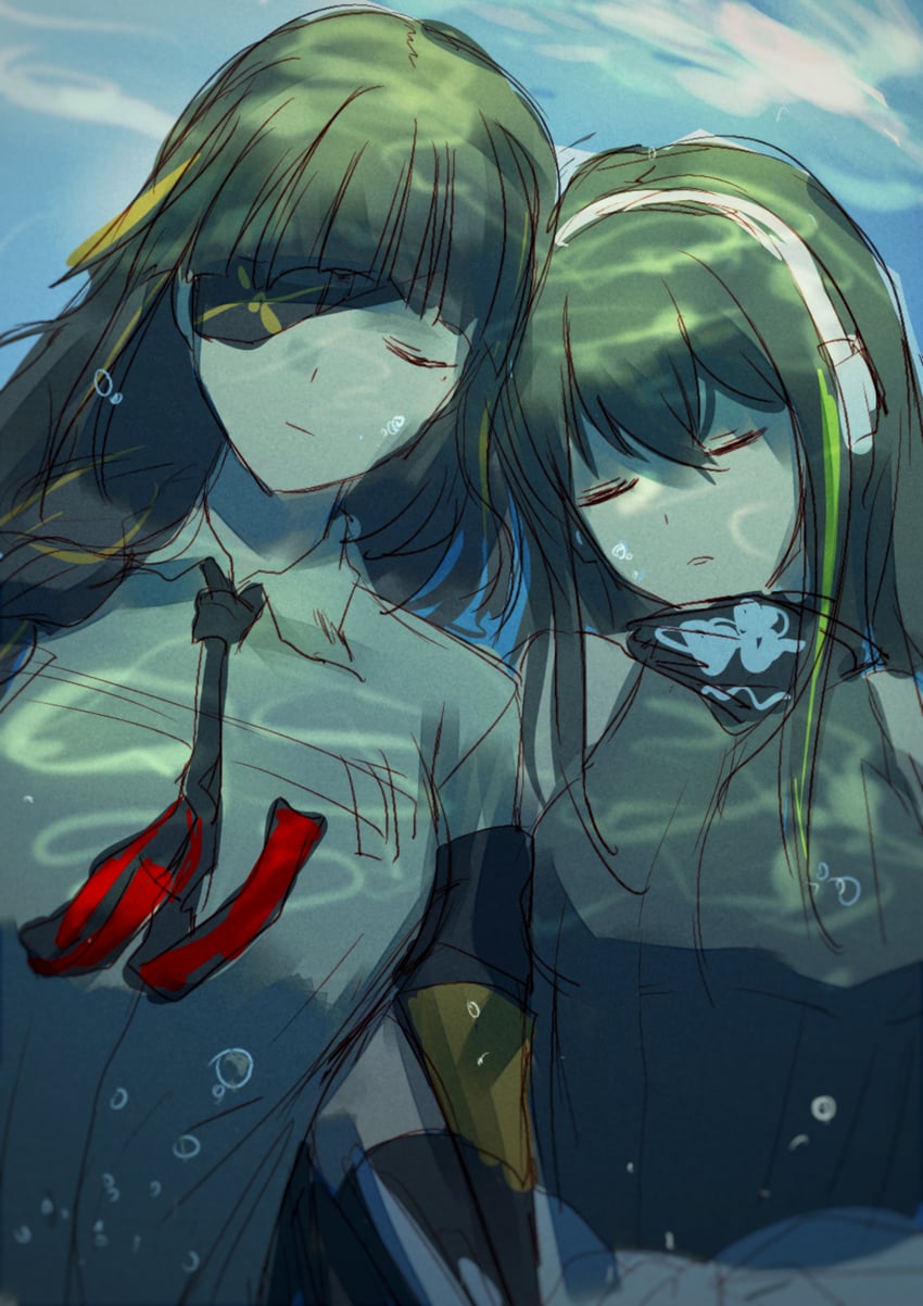 m16a1 and m4a1 (girls' frontline) drawn by xanax025
