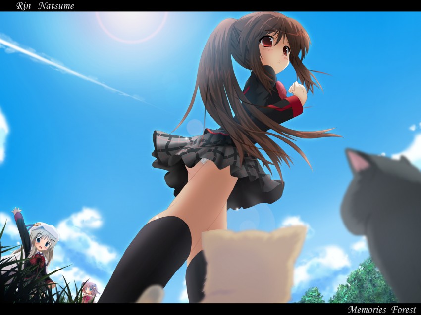noumi kudryavka, natsume rin, and lennon (little busters!) drawn by eimaisaki