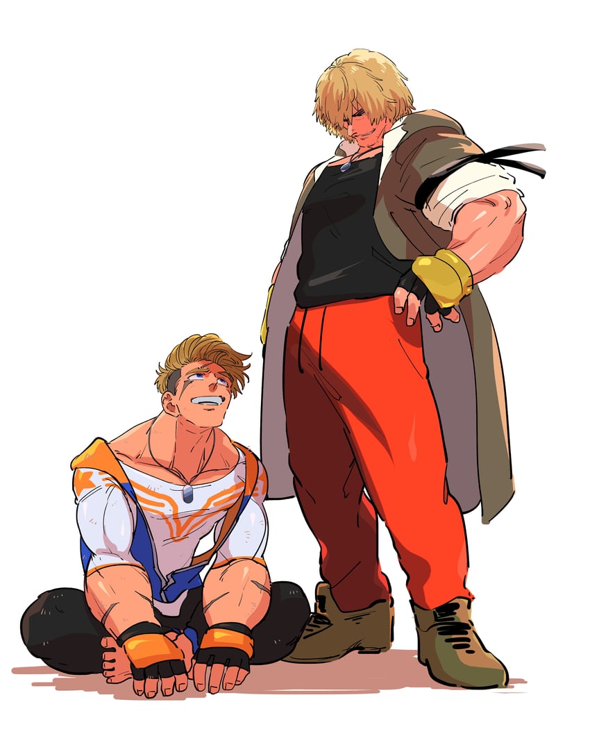 ken masters and luke sullivan (street fighter and 1 more) drawn by caxqov