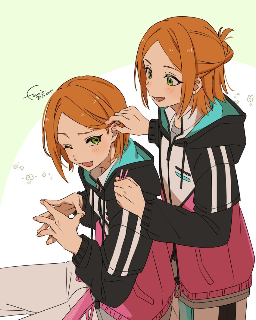 aoi hinata and aoi yuta (ensemble stars!) drawn by fuurin_(sior_fr)