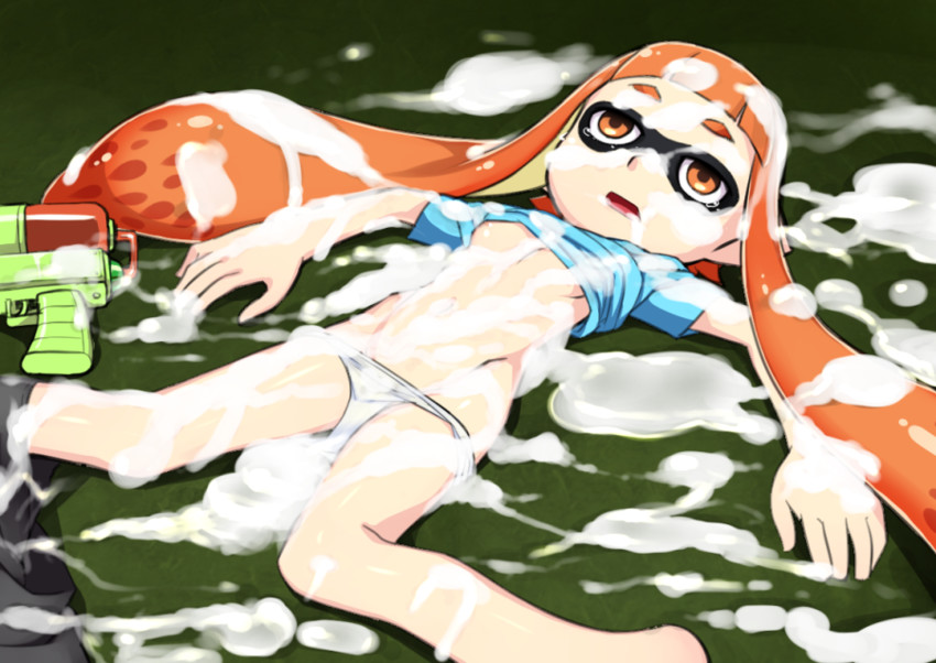 inkling player character and inkling girl (splatoon and 1 more) drawn by oku_(okumen)