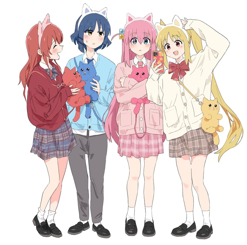 gotoh hitori, kita ikuyo, ijichi nijika, and yamada ryo (bocchi the rock!) drawn by ookiiayu