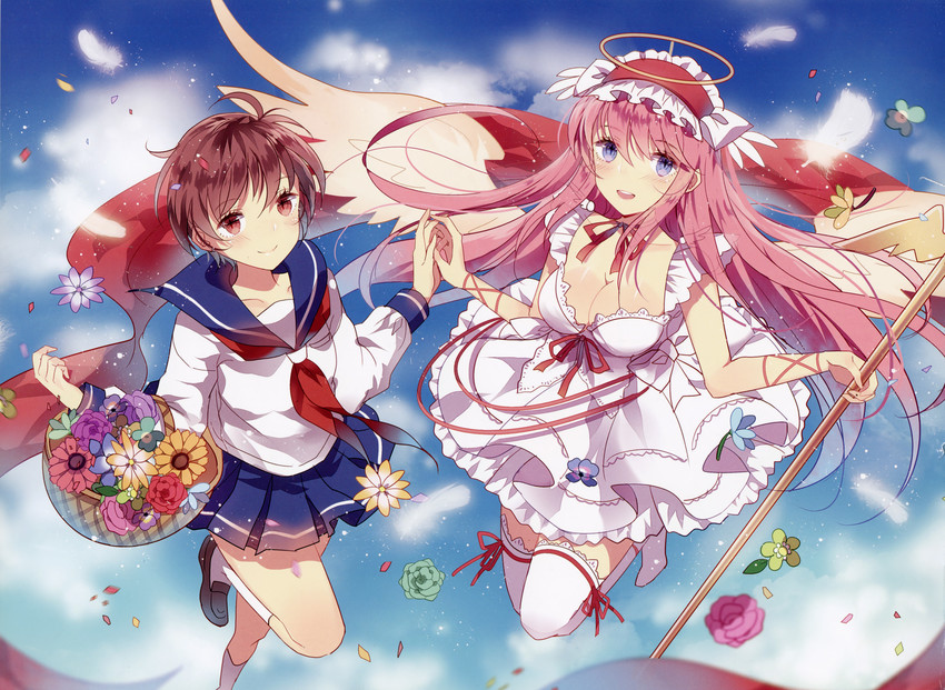 haramura nodoka, miyanaga saki, and nodocchi (saki) drawn by domotolain