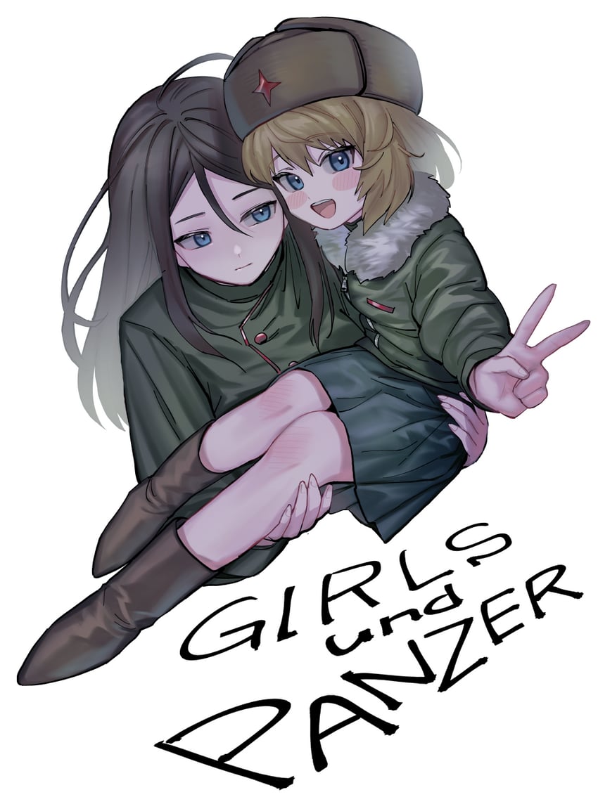 katyusha and nonna (girls und panzer) drawn by machishita_atake