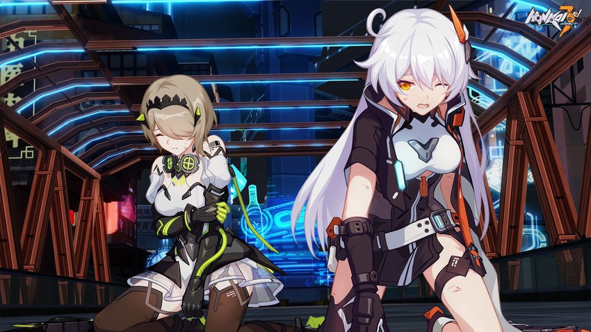 kiana kaslana and rita rossweisse (honkai and 1 more)