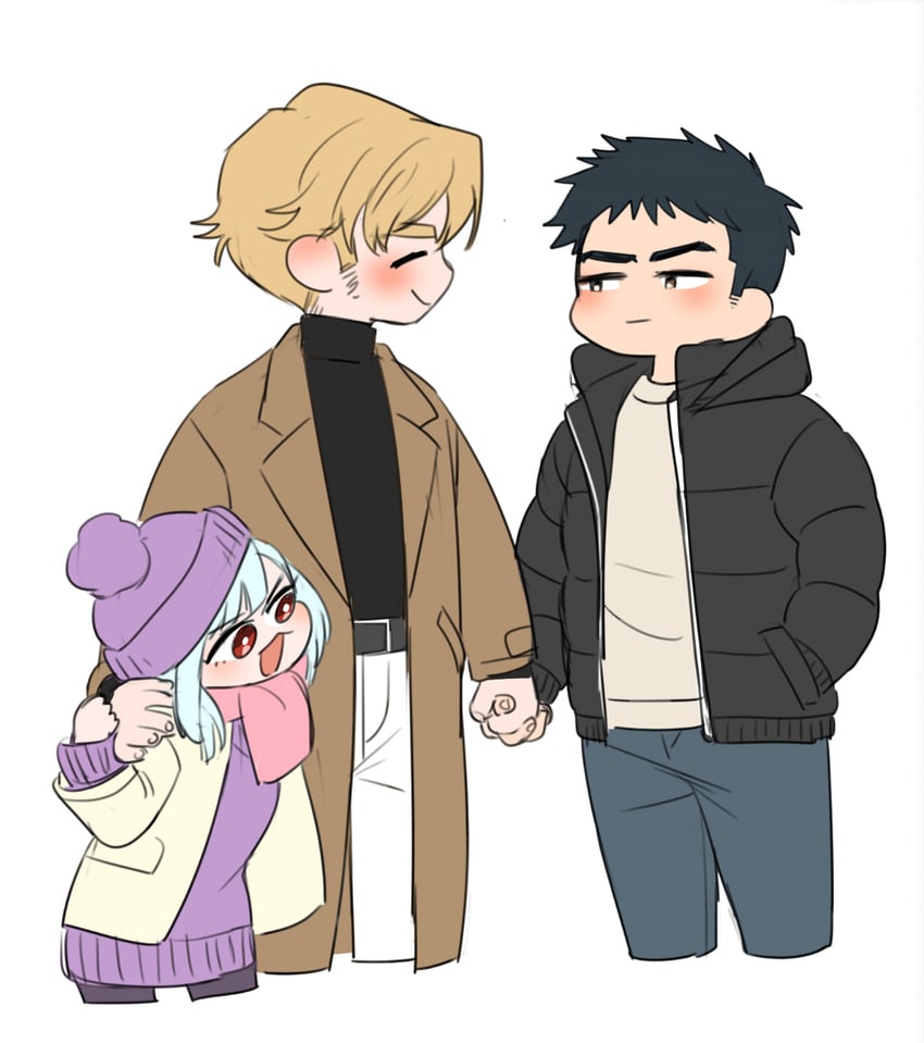 ao isami, lewis smith, and lulu (yuuki bakuhatsu bang bravern) drawn by yuzuki_(hmr813k)