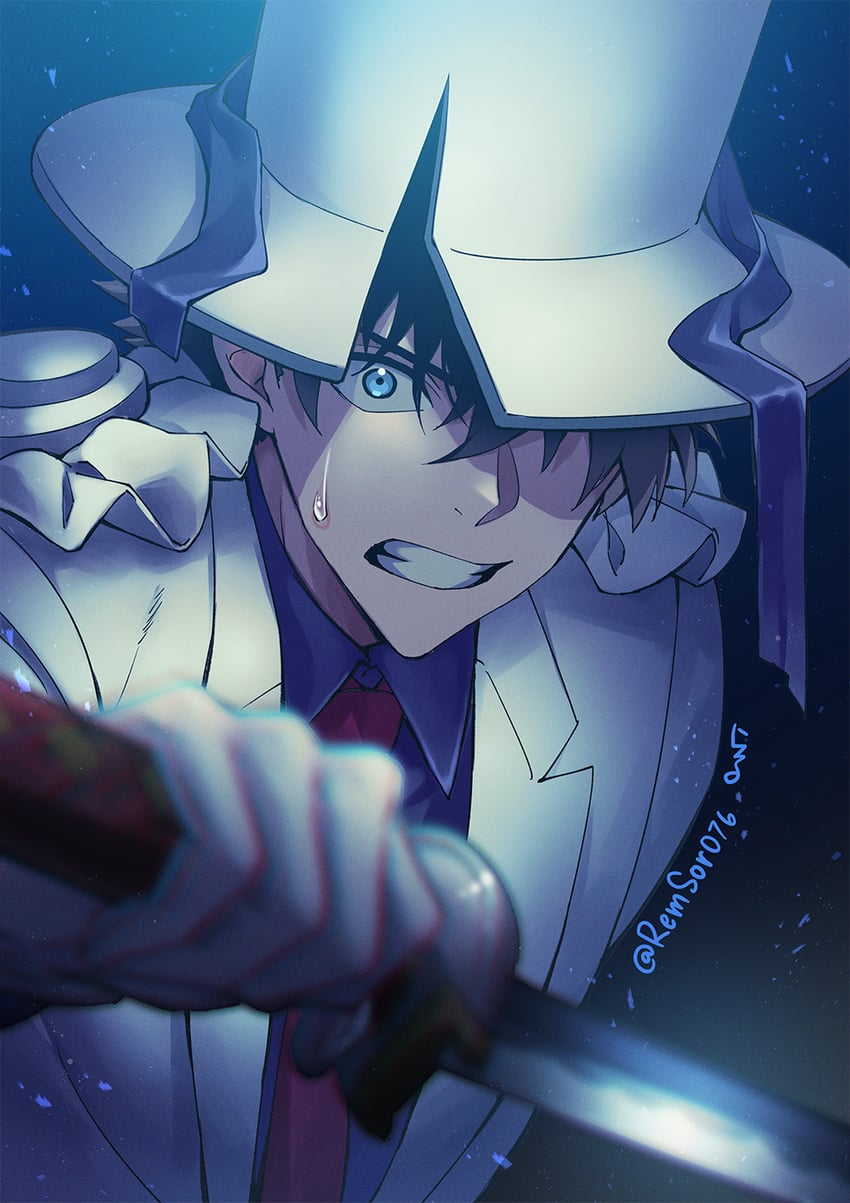 kaitou kid and kuroba kaito (meitantei conan and 1 more) drawn by remsor076