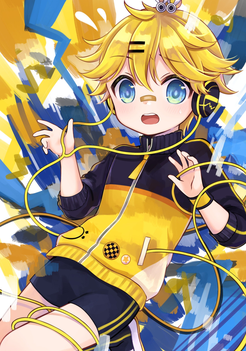kagamine len (vocaloid and 1 more) drawn by hikari1989