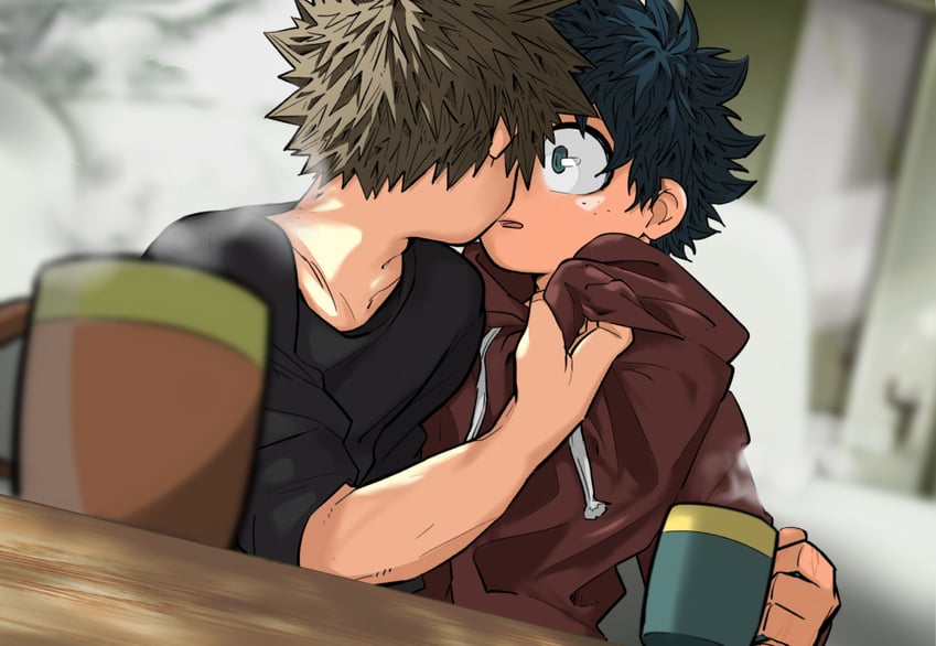 midoriya izuku and bakugou katsuki (boku no hero academia) drawn by omura_(o_mr)