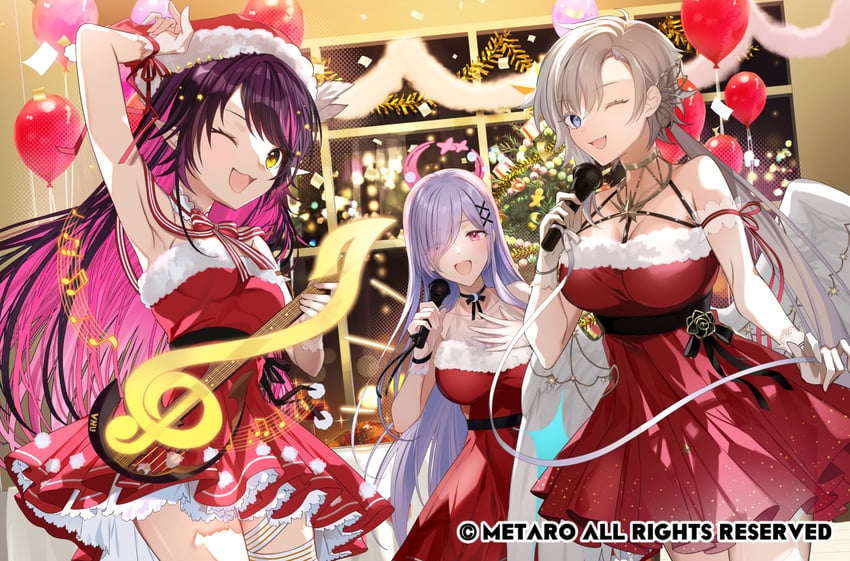 liora walkyria, yurikago kokone, and penelope wiseman (v&u entertainment) drawn by sesekawa_nako