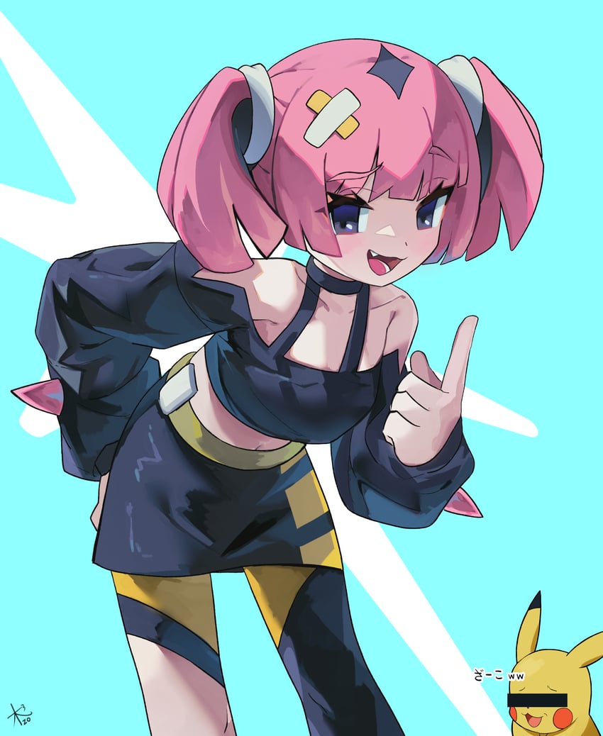 pikachu, coral, and ootani ikue (pokemon and 1 more) drawn by morizo_(morizoshop)