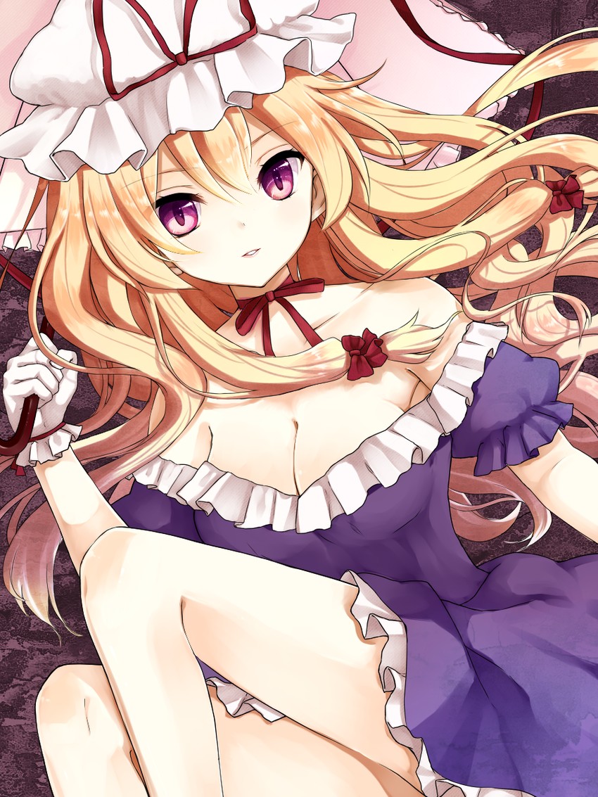 yakumo yukari (touhou) drawn by purin_jiisan and yuya_(night_lily)