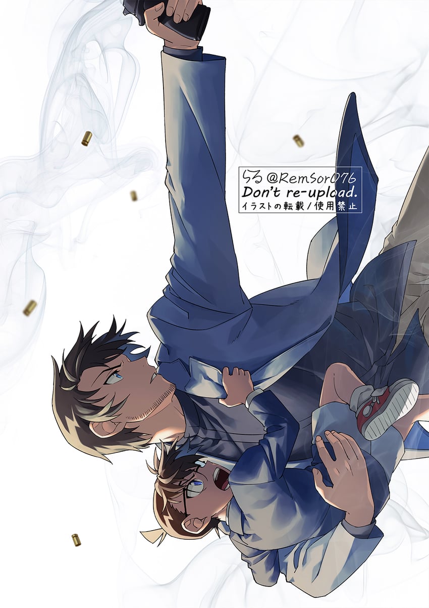 edogawa conan and scotch (meitantei conan) drawn by remsor076